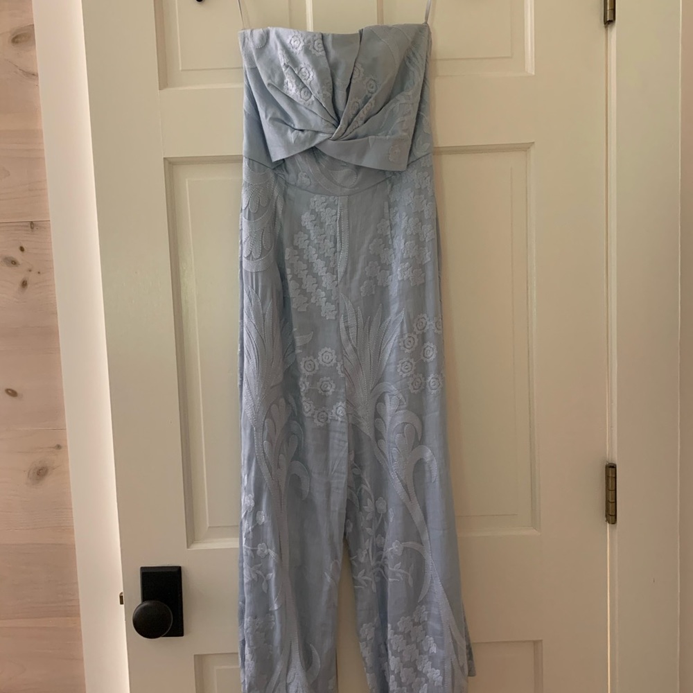 Aijek Pastel Strapless Jumpsuit